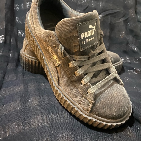 Puma women’s gun metal velvet grey platform Fenty by Rihanna - Picture 6 of 16